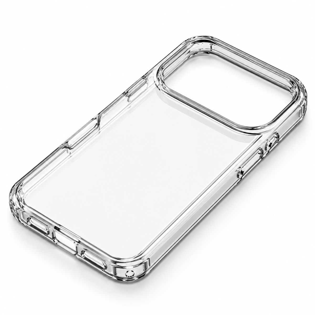 Crystal Clear Case with Shock-Absorbing Bumper Design
