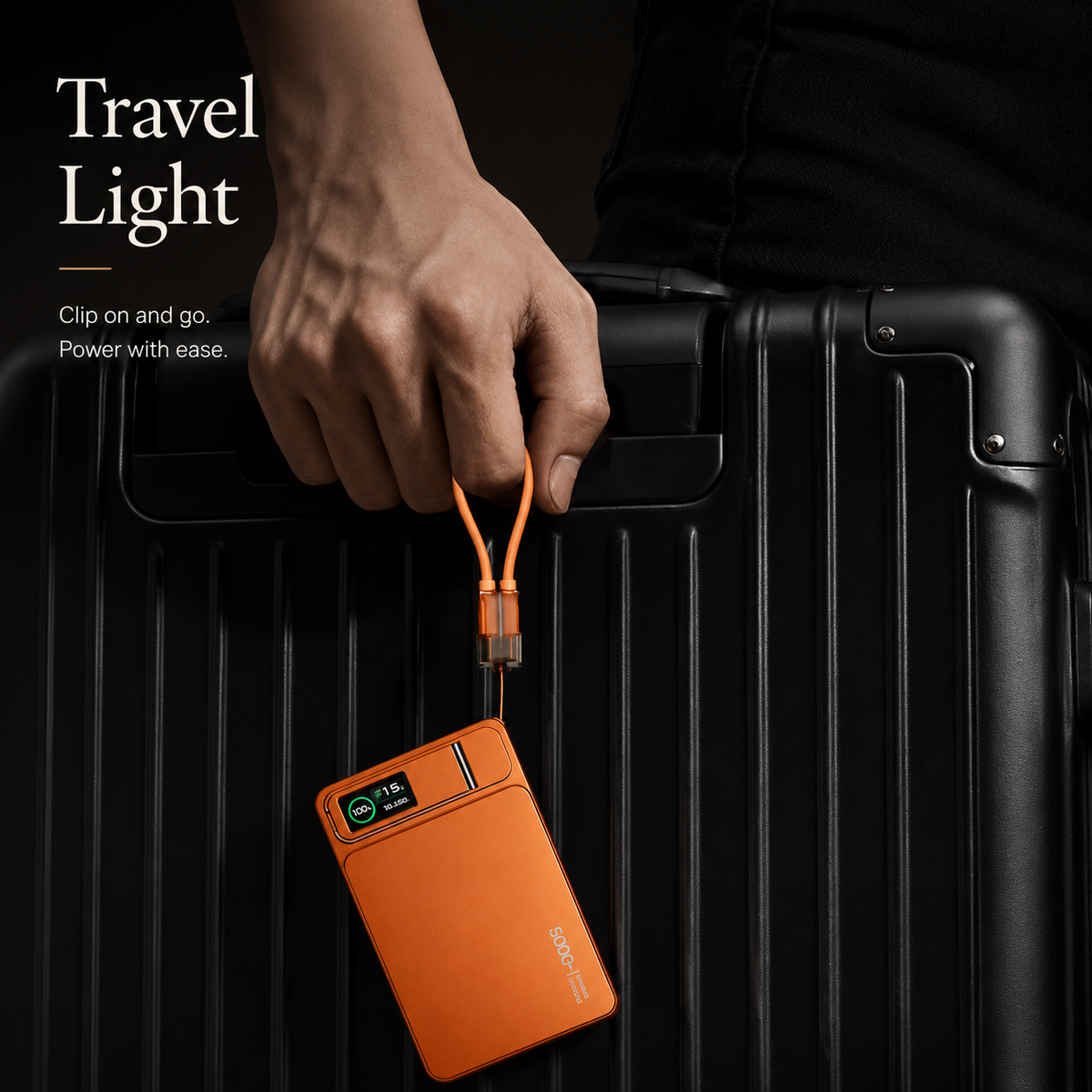 Premium 3-in-1 Magnetic Wireless Power Bank 20W Fast Charging Portable Battery Built-In Stand Digital Display Watch Charger Compatible with iPhone