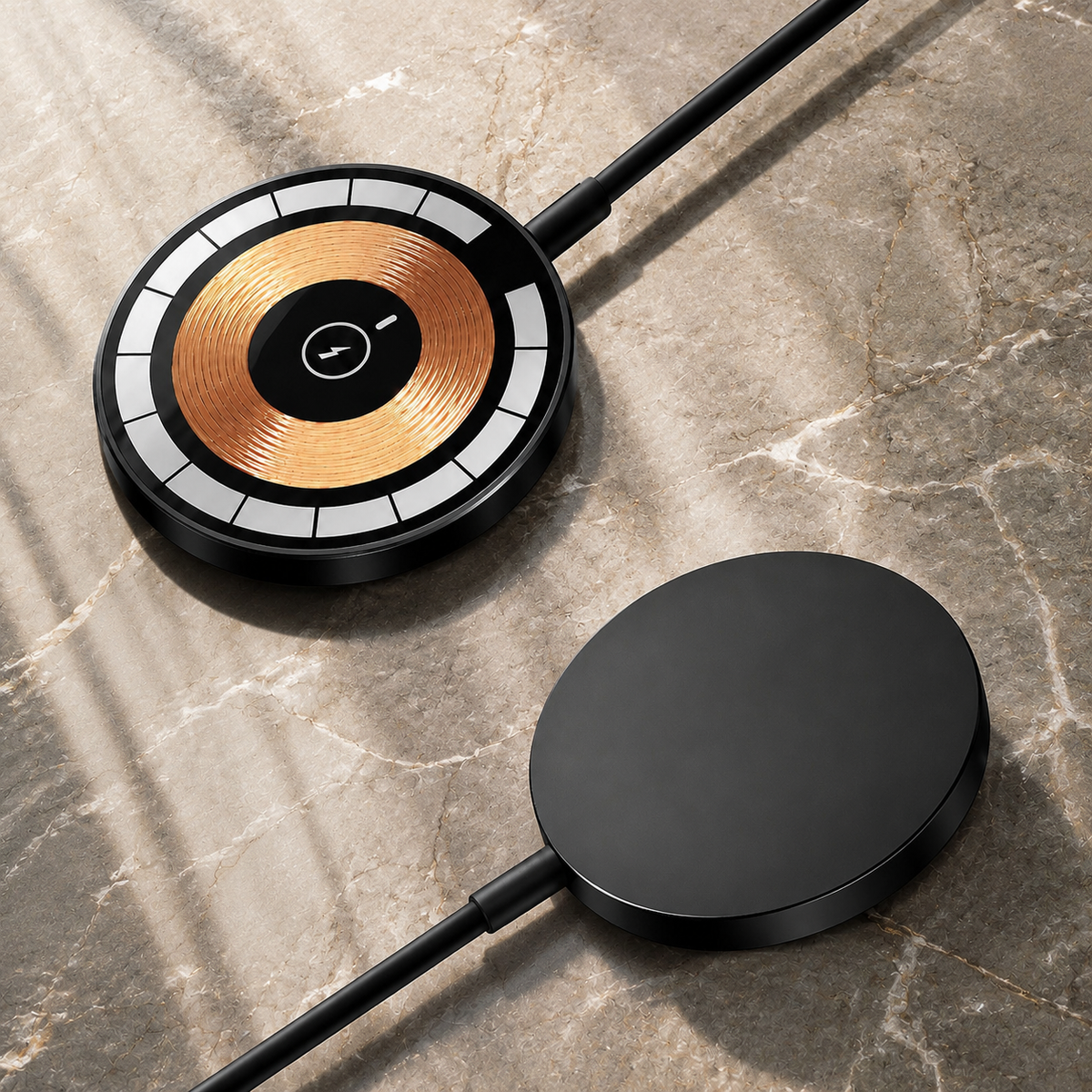 Premium 30W Magnetic Wireless Charger Pad Fast Charging MagSafe Compatible Charger USB-C PD USB-A Non-Slip Slim Portable Charging Stand iPhone