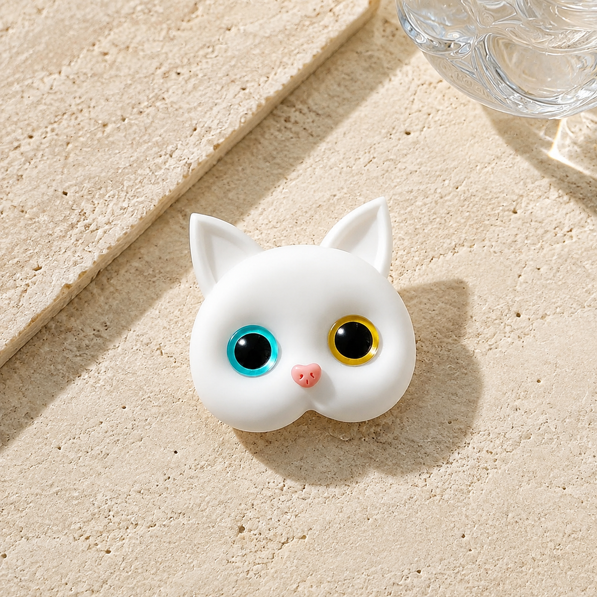 Premium 3D Cat Phone Grip Holder Foldable Rotating Phone Stand Finger Grip Air Cushion Grip Cute Cat Design Anti Slip Phone Accessory iPhone