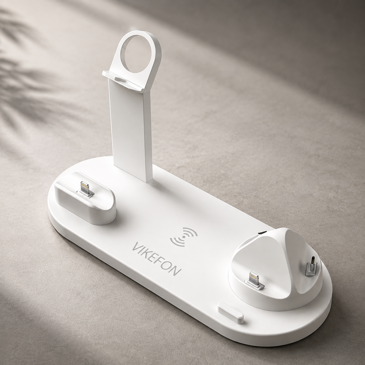 Premium 7-in-1 Wireless Charging Station Qi Charger Dock Multi Device Charging USB Type C Fast Charging Stand Smart Charging iPhone Compatible