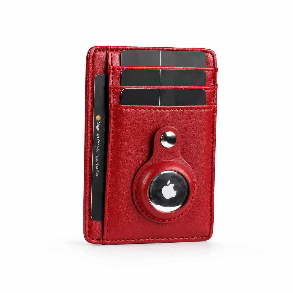 Premium AirTag Wallet Leather Card Holder RFID Blocking Slim Wallet Card Case Cash Coin Holder Scratch Resistant Compact Everyday Carry