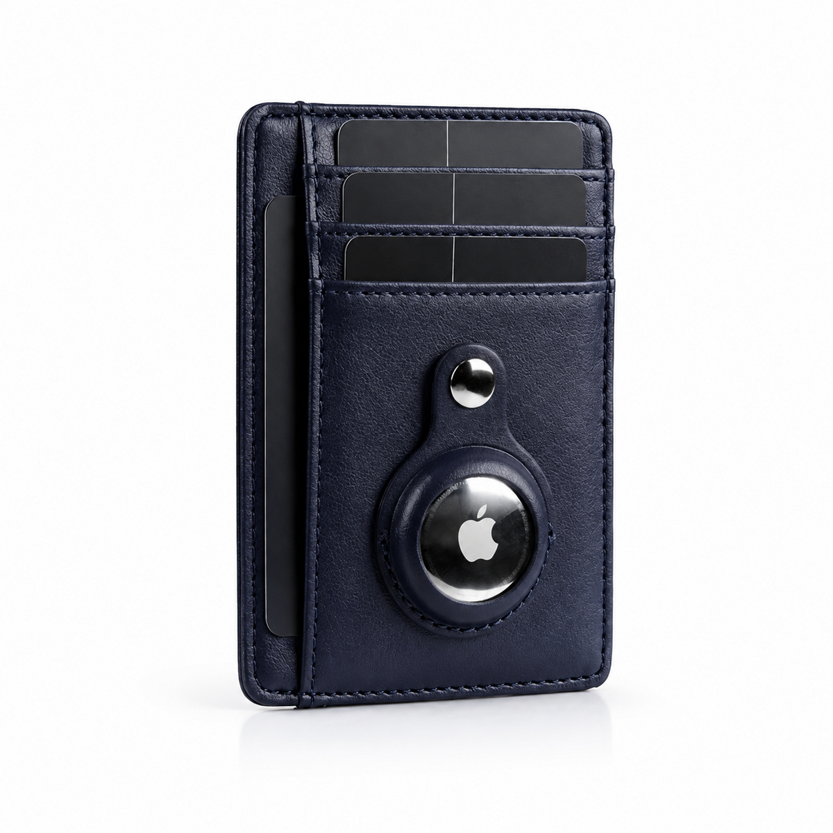 Premium AirTag Wallet Leather Card Holder RFID Blocking Slim Wallet Card Case Cash Coin Holder Scratch Resistant Compact Everyday Carry