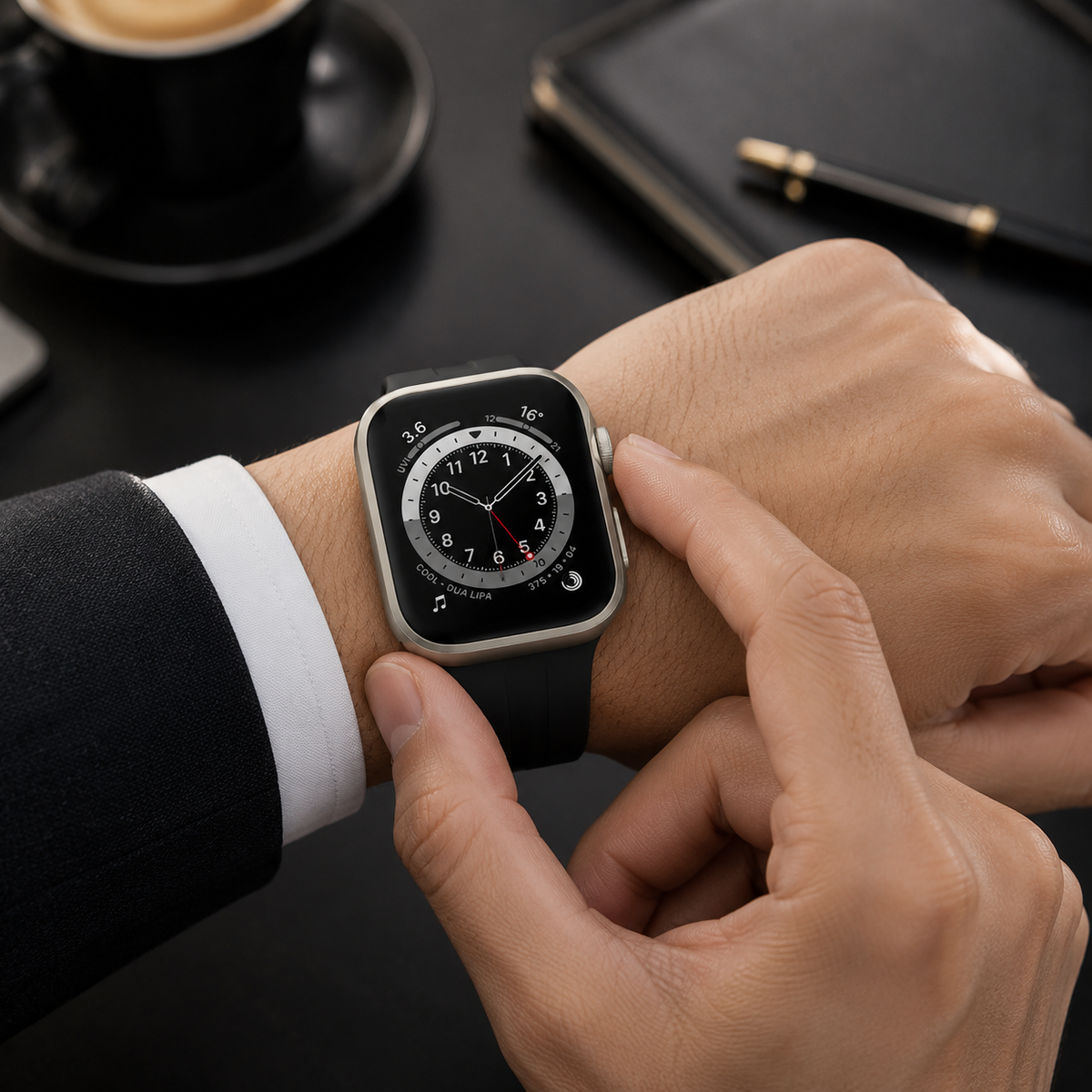 Premium Apple Watch Tempered Glass Case Full Coverage Screen Protector Shock Resistant Scratch Resistant Slim Snap On Protective Cover Touch Sensitive