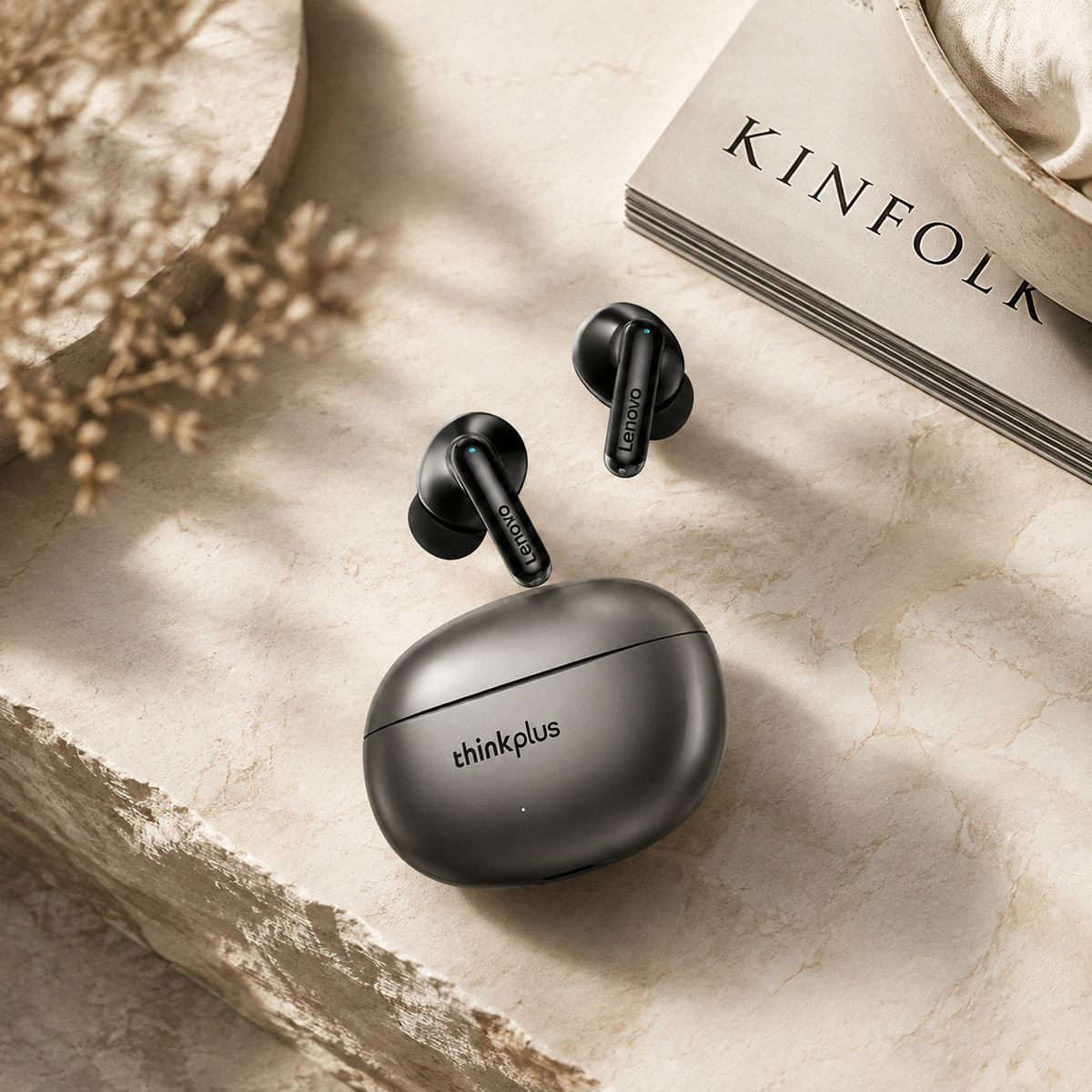 Premium Bluetooth 5.3 Wireless Earbuds Stereo In-Ear Headphones Microphone Secure Sports Fit Low Latency Charging Case Portable Compatible with iPhone