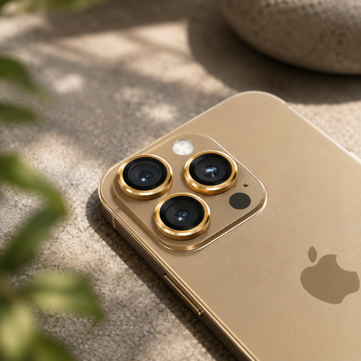 Premium Camera Lens Protector Tempered Glass Aluminum Alloy Metal Ring Full Coverage Scratch Resistant Anti-Reflection Compatible with iPhone