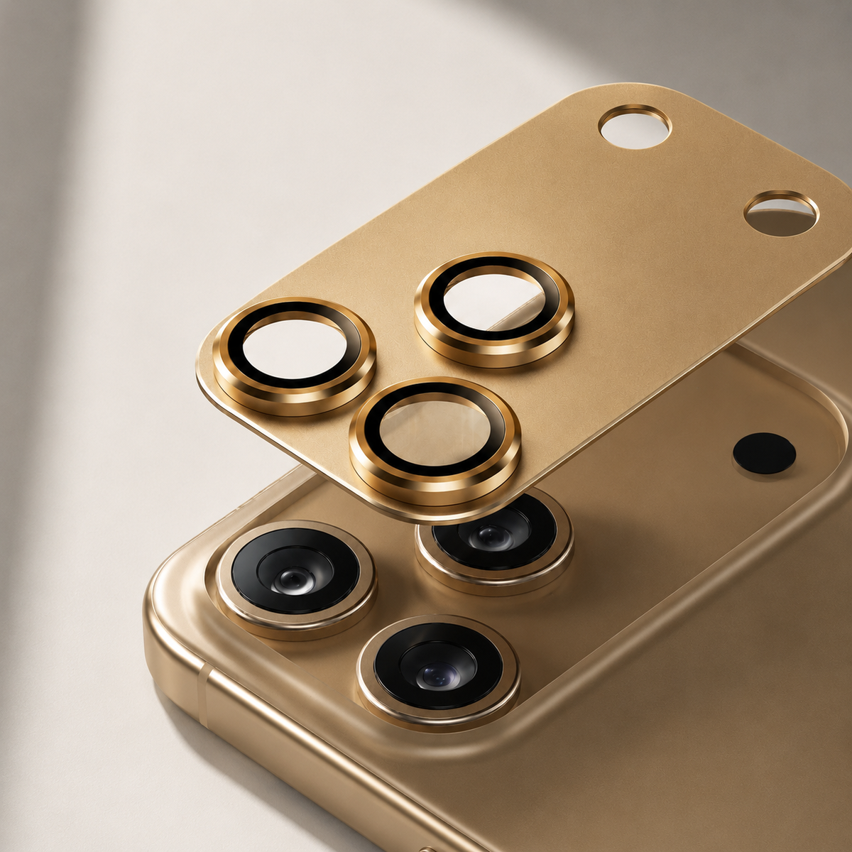 Premium Camera Lens Protector Tempered Glass Aluminum Alloy Metal Ring Full Coverage Scratch Resistant Anti-Reflection Compatible with iPhone