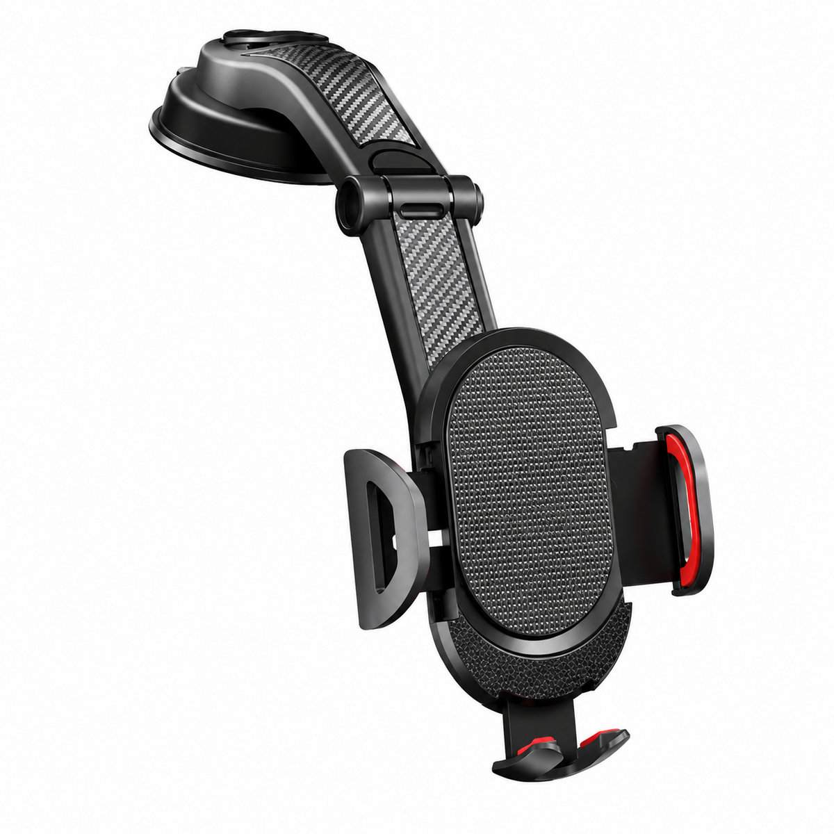 Premium Car Phone Holder Suction Cup Windshield Dashboard Phone Mount 360° Rotating Adjustable Gravity Lock Telescopic Arm Hands Free GPS Stand iPhone