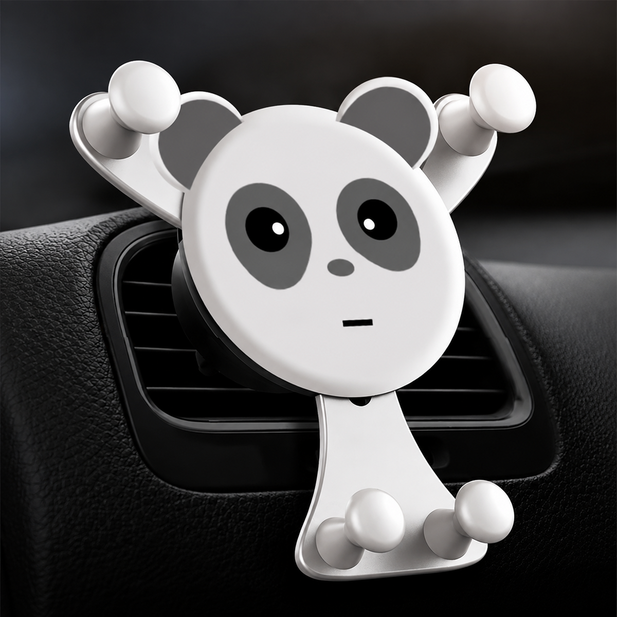 Premium Gravity Car Phone Holder Air Vent Auto Lock Smartphone Mount Hands Free GPS Stand Anti Slip Adjustable Compact Car Mount iPhone Compatible Easy