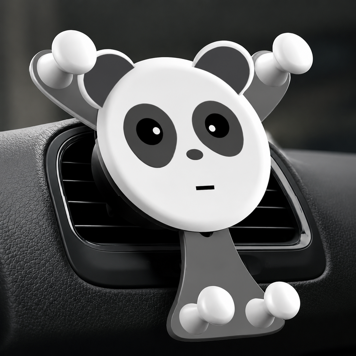 Premium Gravity Car Phone Holder Air Vent Auto Lock Smartphone Mount Hands Free GPS Stand Anti Slip Adjustable Compact Car Mount iPhone Compatible Easy
