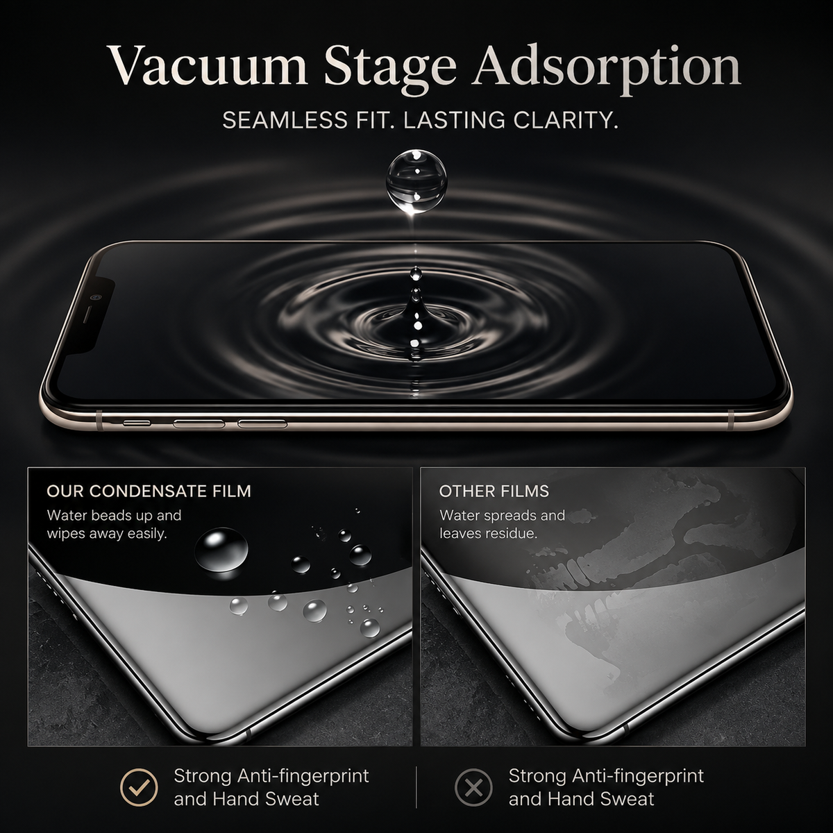 Premium Hydrogel Screen Protector Flexible Full Cover Protective Film Scratch Resistant Smooth Touch Impact Protection Compatible with iPhone