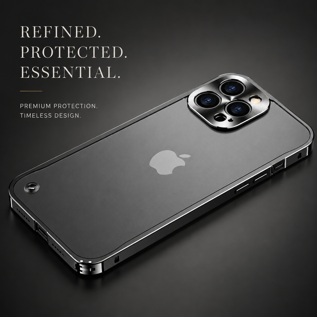 Premium Magnetic Aluminum iPhone Case MagSafe Compatible Shockproof Metal Frame 360° Camera Guard Raised Edges Wireless Charging Slim Military-Design