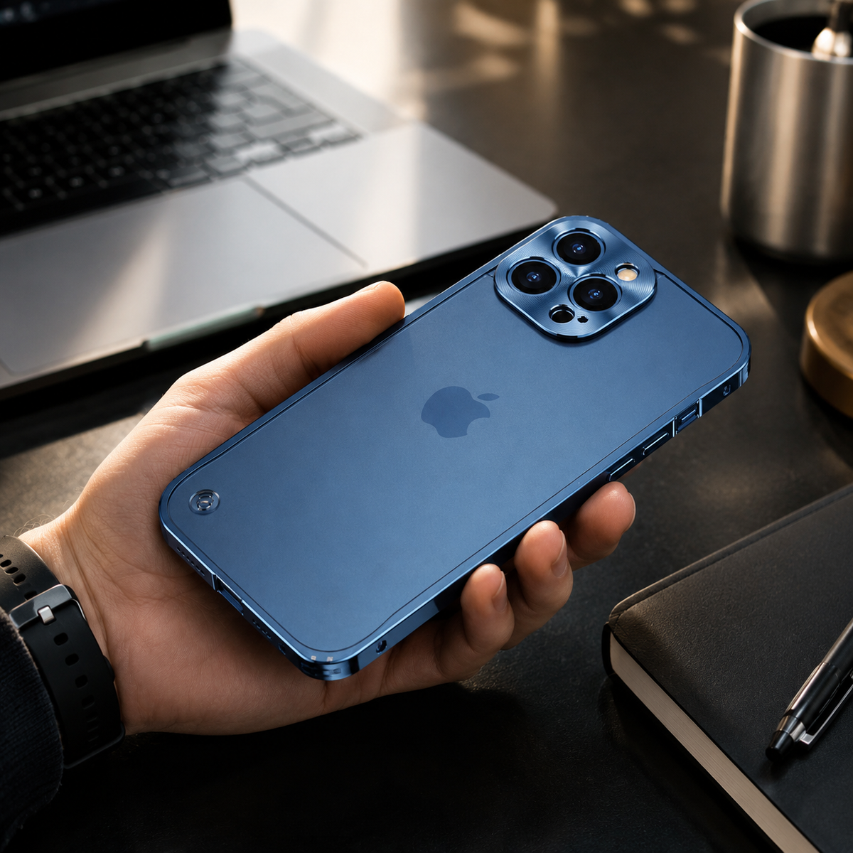 Premium Magnetic Aluminum iPhone Case MagSafe Compatible Shockproof Metal Frame 360° Camera Guard Raised Edges Wireless Charging Slim Military-Design