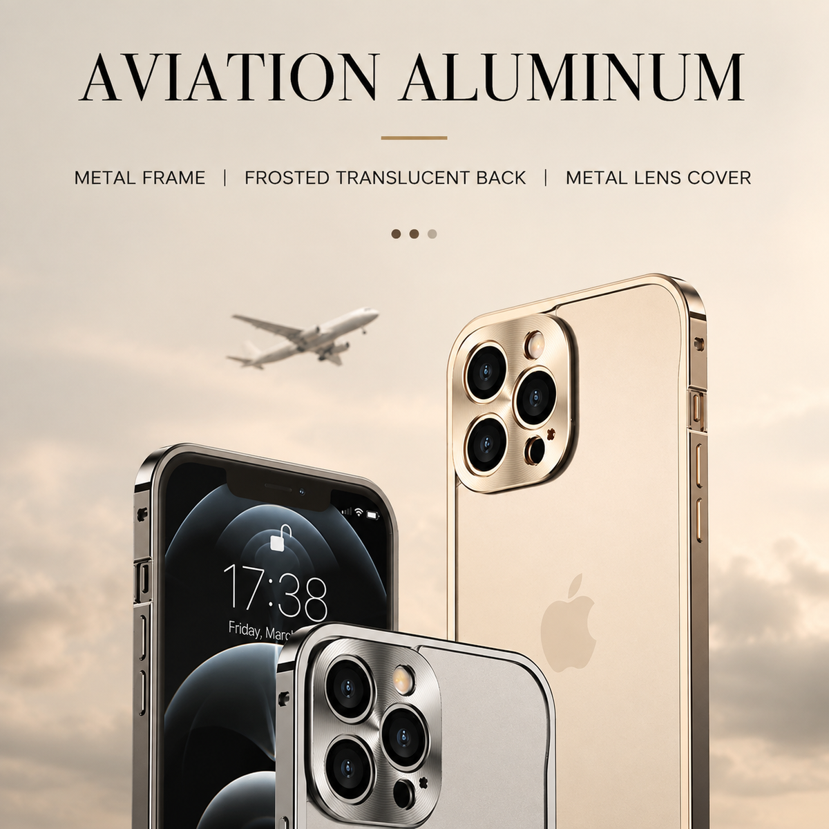 Premium Magnetic Aluminum iPhone Case MagSafe Compatible Shockproof Metal Frame 360° Camera Guard Raised Edges Wireless Charging Slim Military-Design