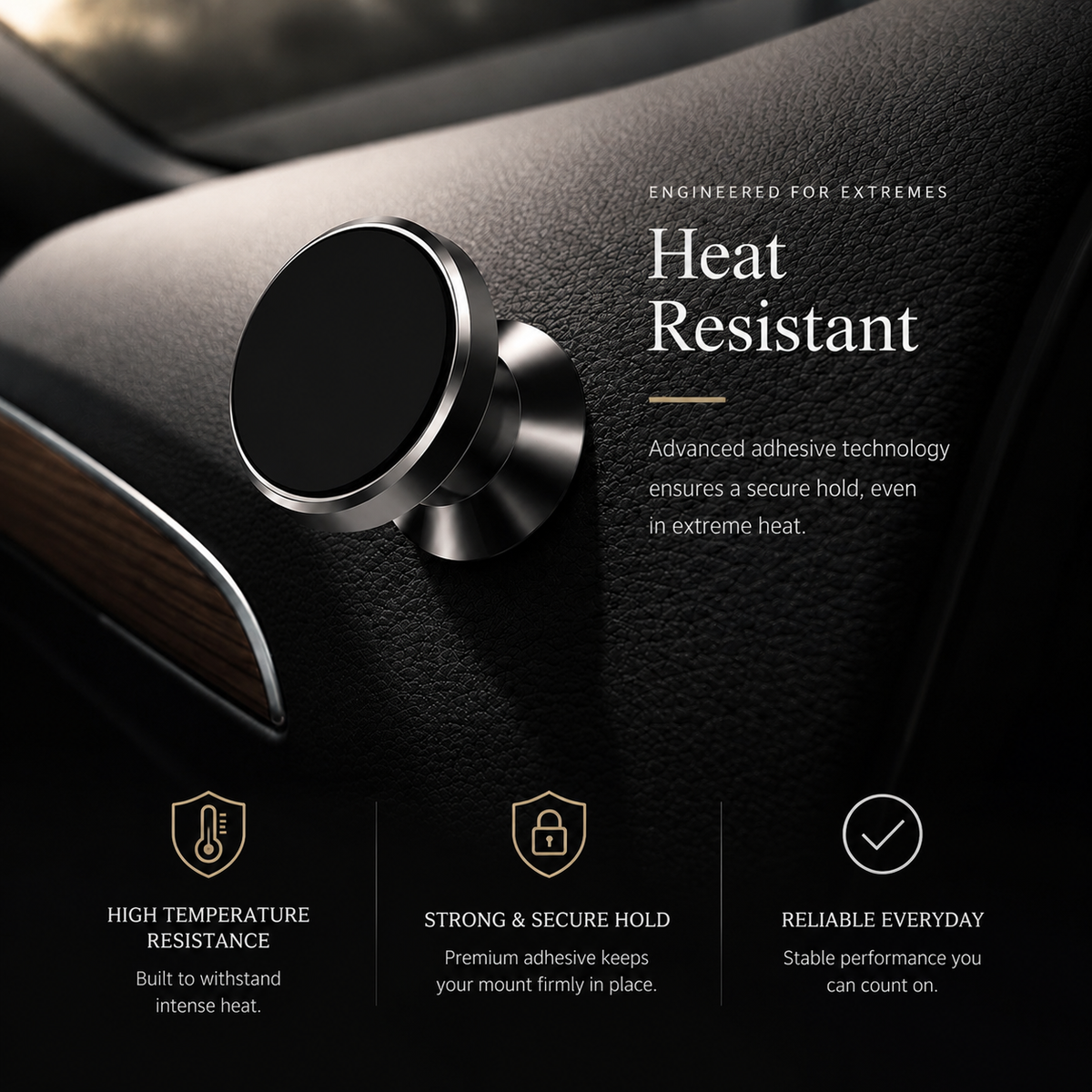 Premium Magnetic Car Phone Holder Strong Magnet Dashboard Air Vent Mount 360° Rotating GPS Navigation Hands-Free Phone Stand Compact Adjustable