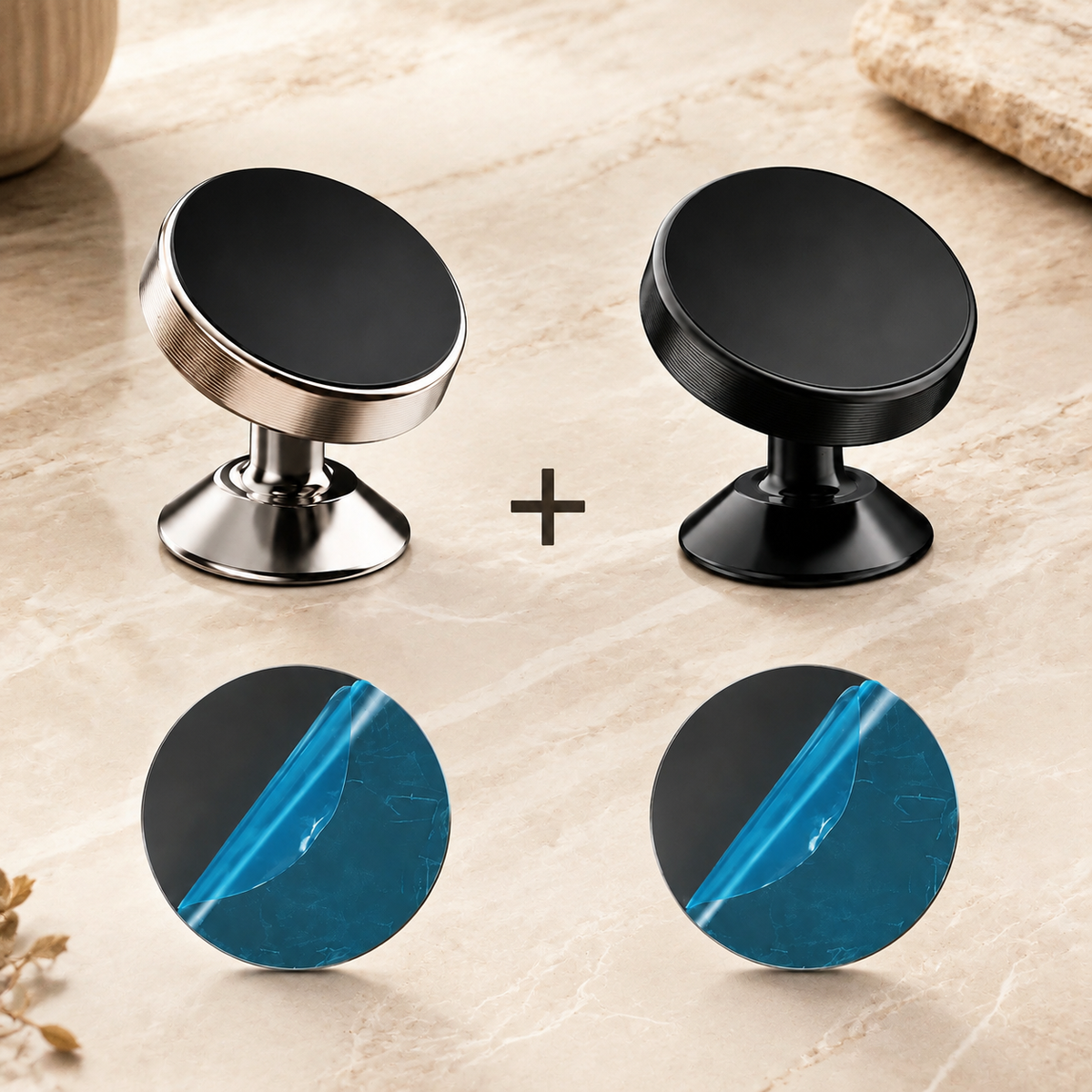 Premium Magnetic Car Phone Holder Strong Magnet Dashboard Air Vent Mount 360° Rotating GPS Navigation Hands-Free Phone Stand Compact Adjustable
