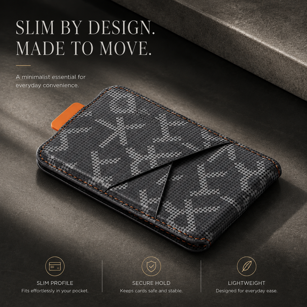 Premium Magnetic Leather Wallet Card Holder MagSafe Card Wallet Strong Magnetic Card Holder Cash Storage RFID Style Compatible with iPhone