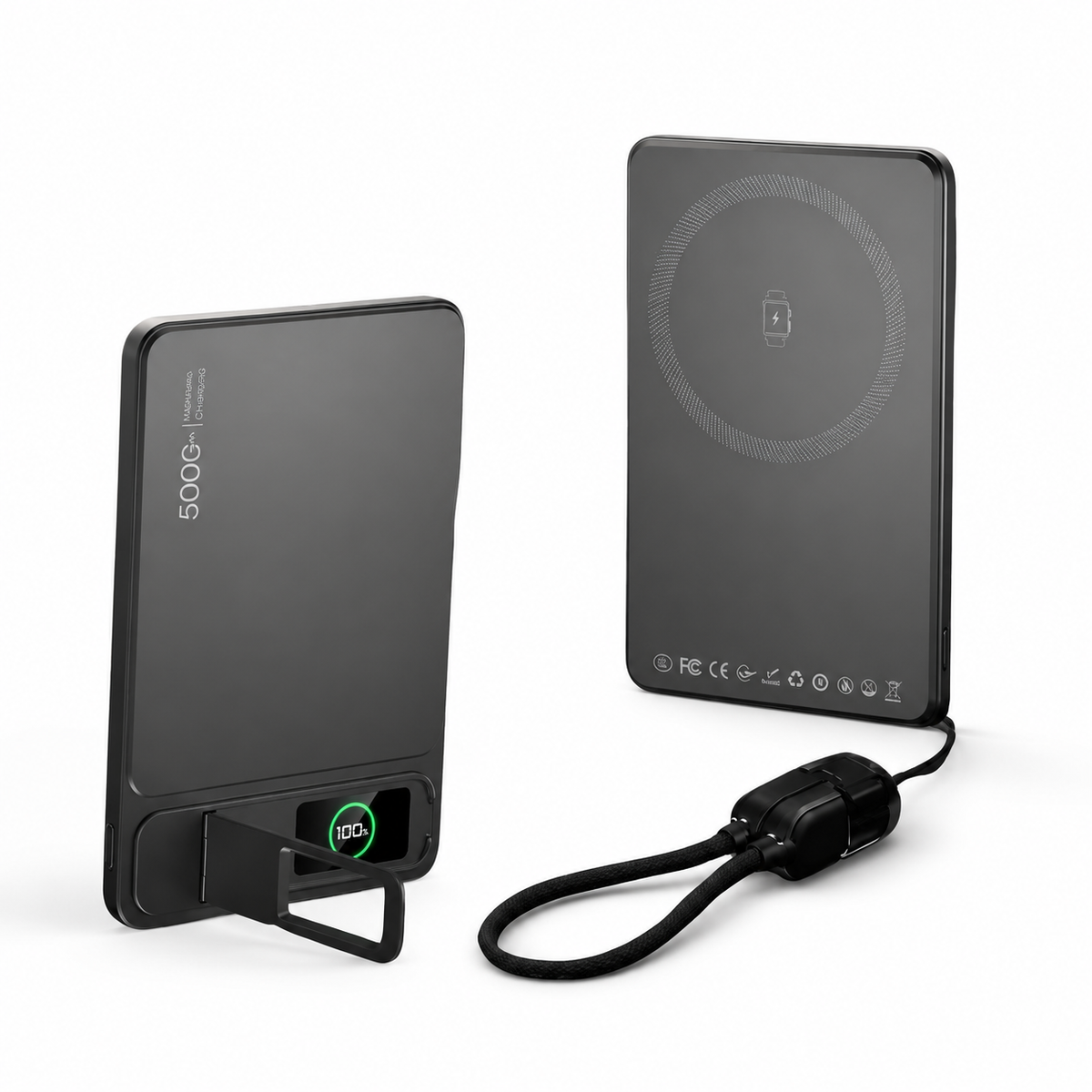 Premium Magnetic Wireless Power Bank Fast Charging Portable Battery Digital Display Metal Shell USB-C Wireless Charger Two-Way Charging Compatible with iPhone