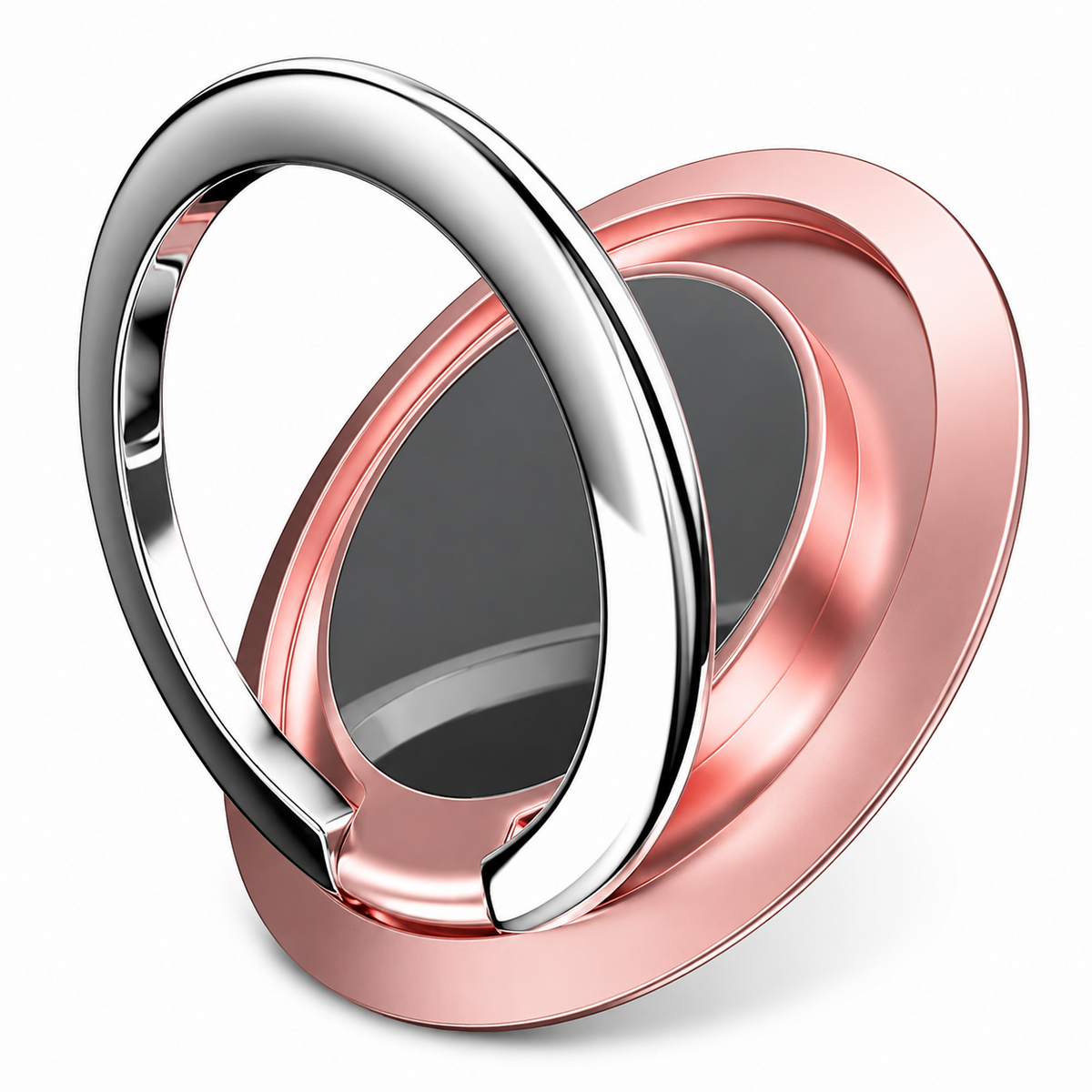 Premium Metal Finger Ring Phone Holder 180° Rotating Phone Grip Stand Foldable Kickstand Adhesive Smartphone Holder Zinc Alloy Slim iPhone