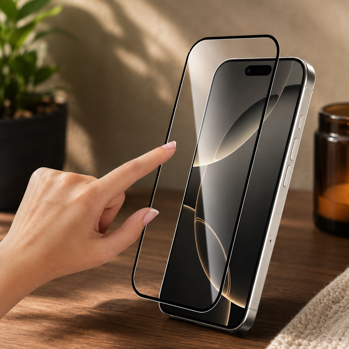 Premium Privacy Screen Protector Anti-Spy Tempered Glass HD Display Fingerprint Resistant Scratch Resistant Shatter Protection Compatible with iPhone