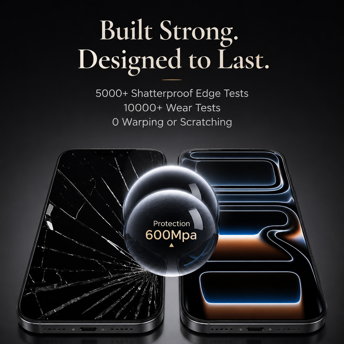 Premium Privacy Screen Protector Anti-Spy Tempered Glass HD Display Fingerprint Resistant Scratch Resistant Shatter Protection Compatible with iPhone