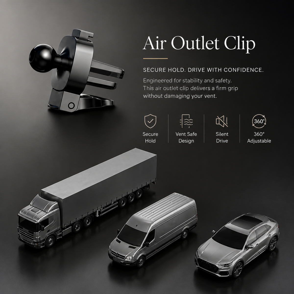 Premium RGB Magnetic Wireless Car Phone Holder 15W Qi Fast Charging Car Mount 360° Rotating Dashboard Air Vent Mount Phone Stand iPhone