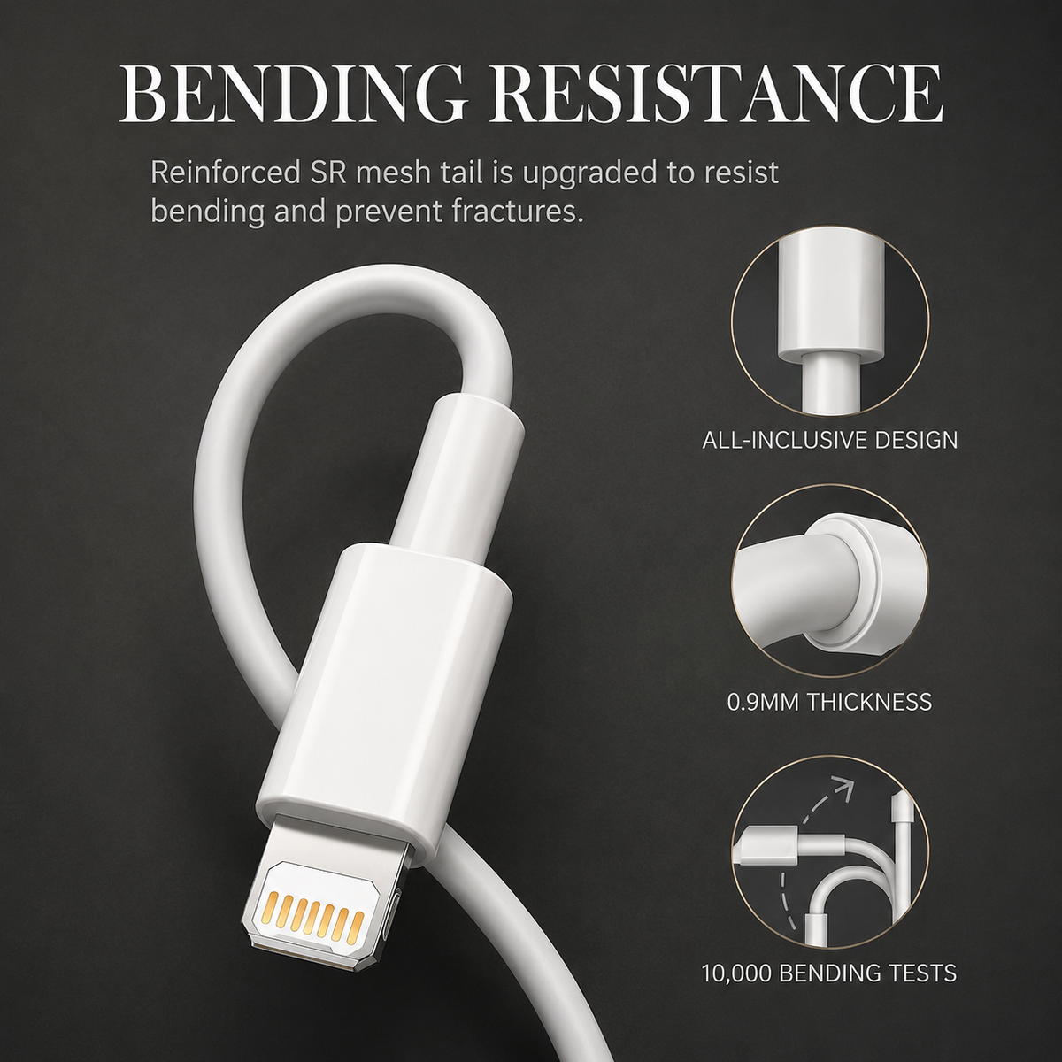 Premium USB-C PD Fast Charging Cable 35W 2.4A Data Sync Charging Cord Durable TPE/TPU Fast Charge Cable Reliable Power Compatible with iPhone