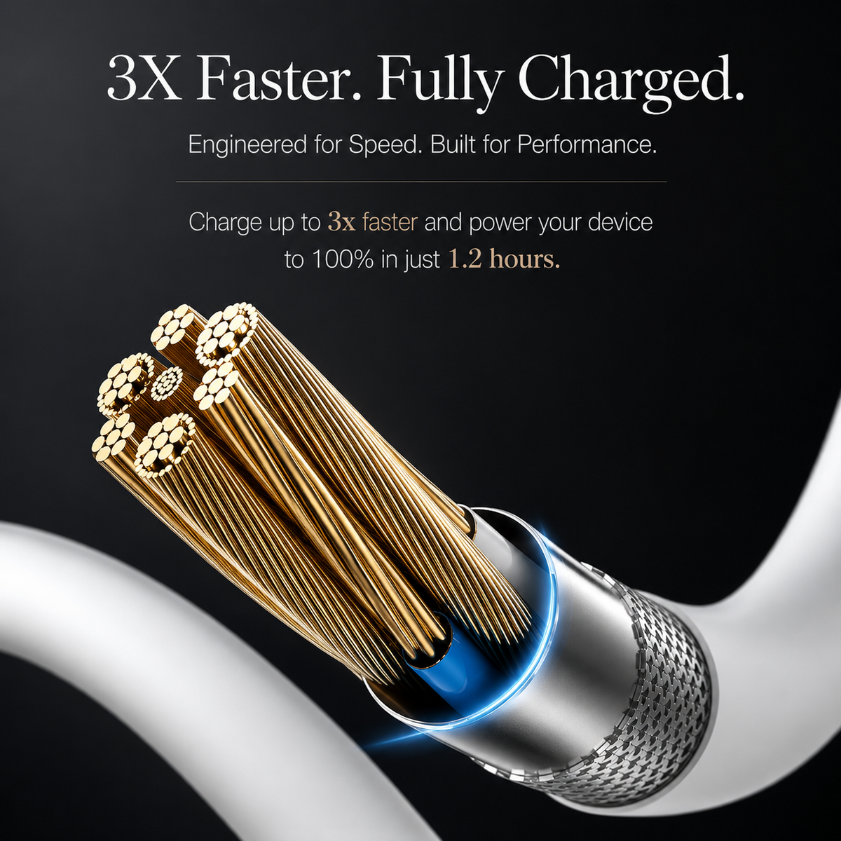 Premium USB-C PD Fast Charging Cable 35W 2.4A Data Sync Charging Cord Durable TPE/TPU Fast Charge Cable Reliable Power Compatible with iPhone