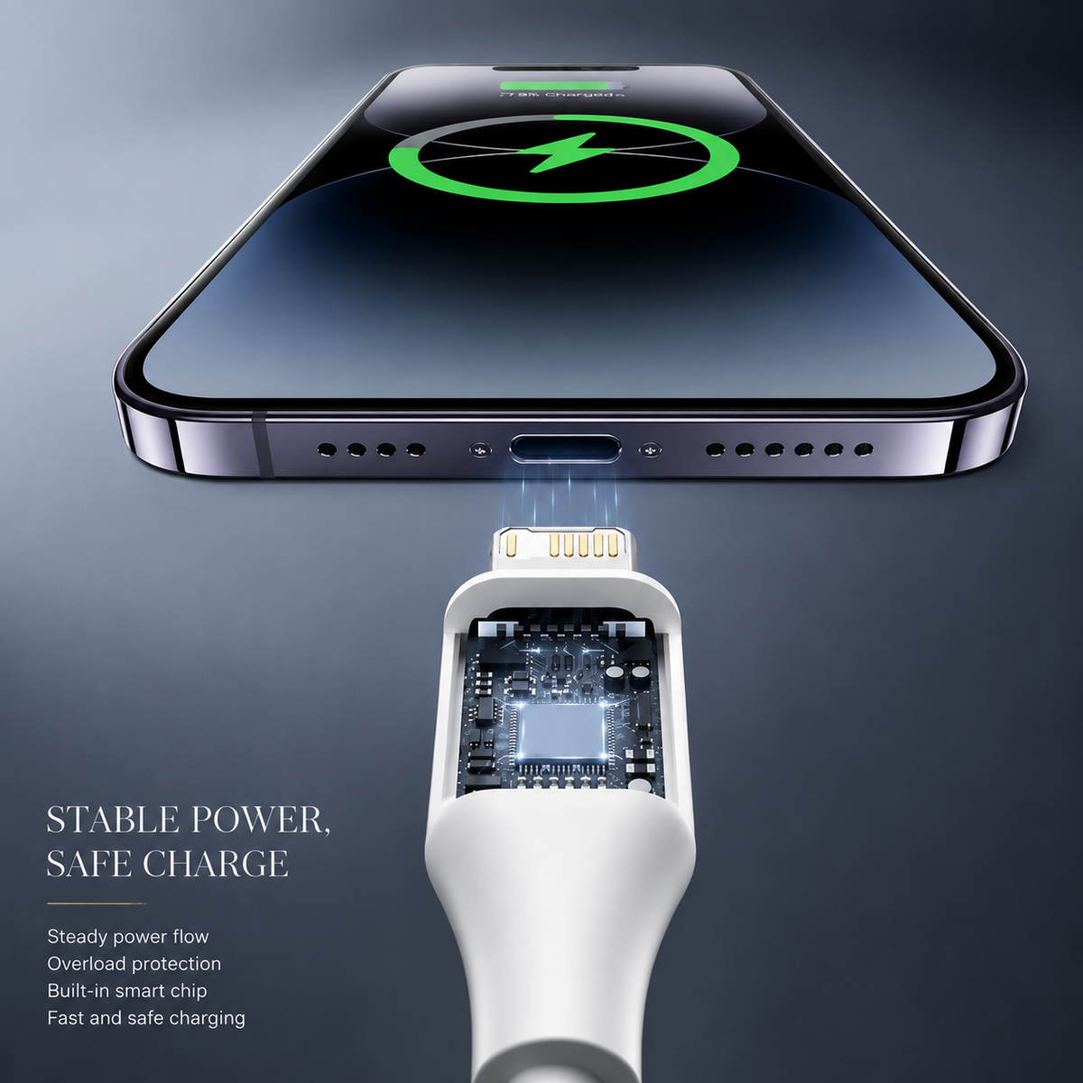 Premium USB-C PD Fast Charging Cable 35W 2.4A Data Sync Charging Cord Durable TPE/TPU Fast Charge Cable Reliable Power Compatible with iPhone
