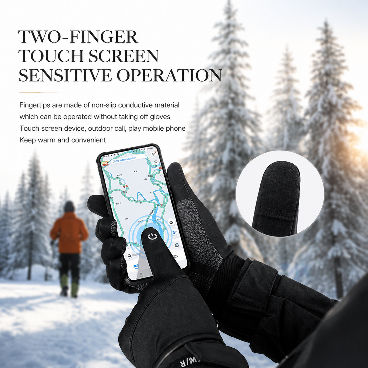 Premium Winter Cycling Gloves Waterproof Thermal Touchscreen Windproof Anti-Slip Sports Riding Gloves Insulated Outdoor Unisex Cold Weather Daily Grip