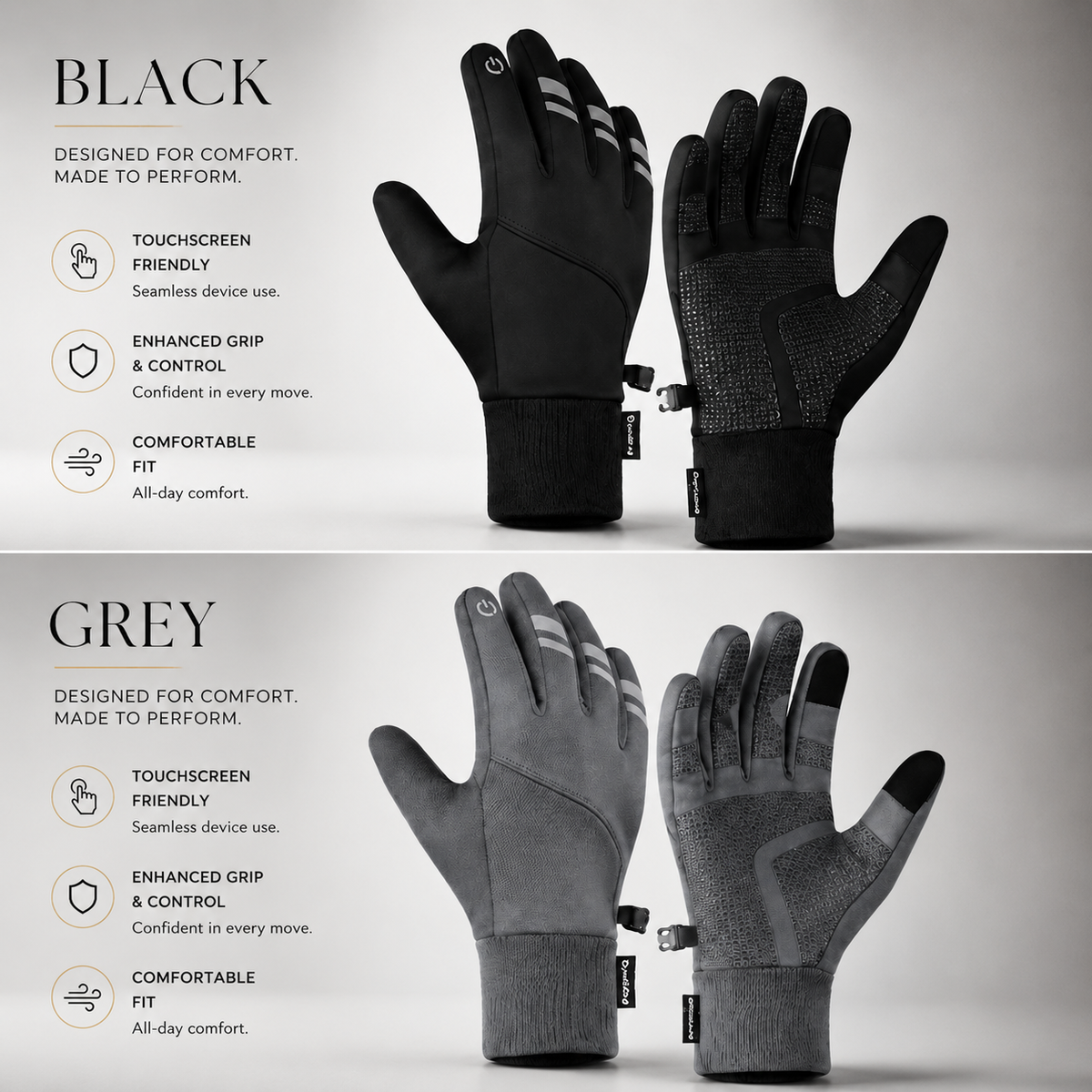 Premium Winter Cycling Gloves Waterproof Thermal Touchscreen Windproof Anti-Slip Sports Riding Gloves Insulated Outdoor Unisex Cold Weather Daily Grip