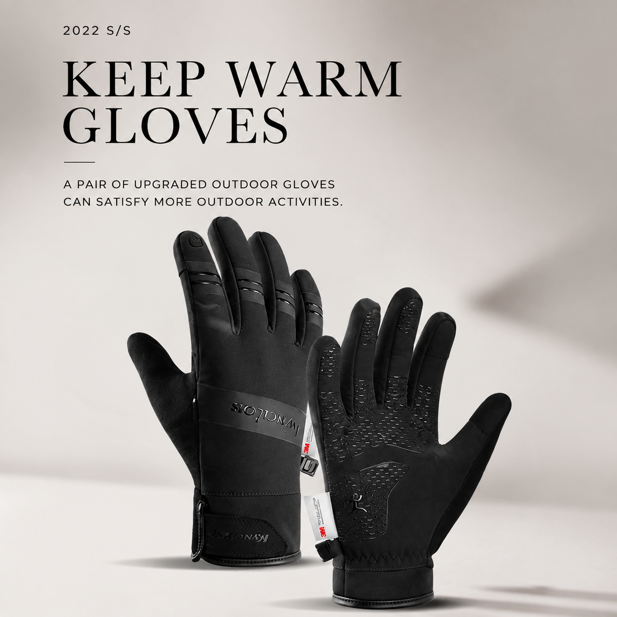 Premium Winter Cycling Gloves Waterproof Thermal Touchscreen Windproof Anti-Slip Sports Riding Gloves Insulated Outdoor Unisex Cold Weather Daily Grip