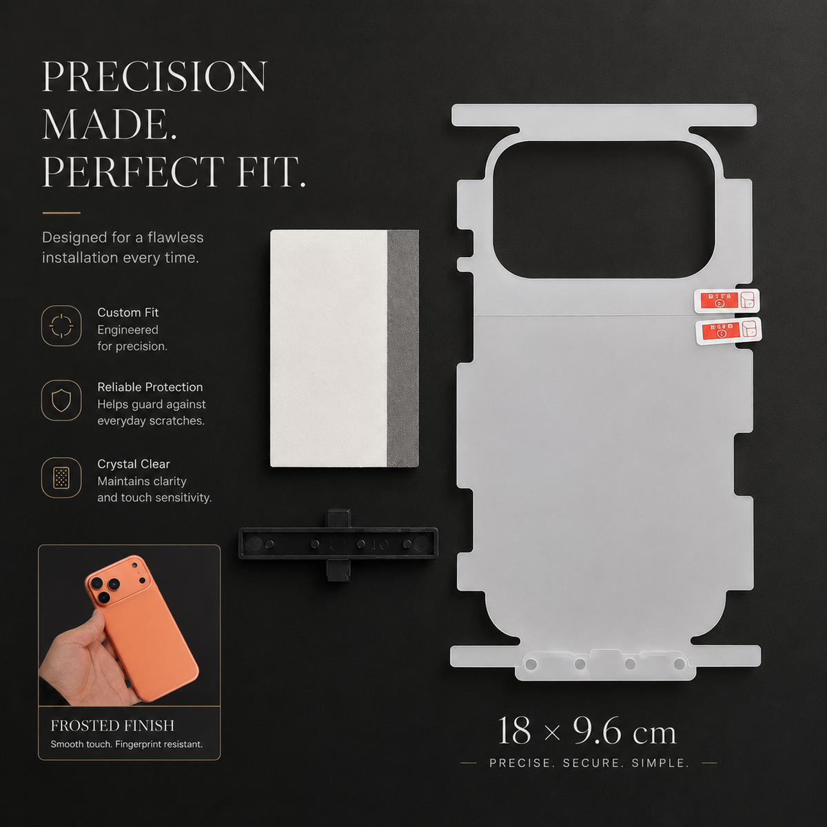 Premium iPhone Back Protector Hydrogel Film Anti Scratch Self Healing Soft TPU Wrap Side Edge High Definition Matte Clear Easy Installation Protective Film