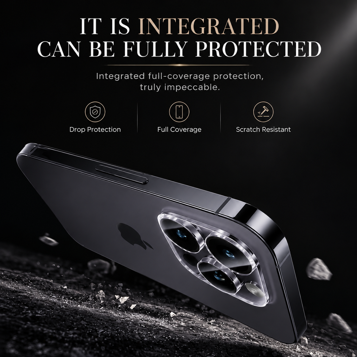 Premium iPhone Camera Lens Protector 4 Pack Tempered Glass Ultra Thin HD Clear Anti Scratch Anti Fingerprint Full Coverage Camera Lens Cover Case Friendly