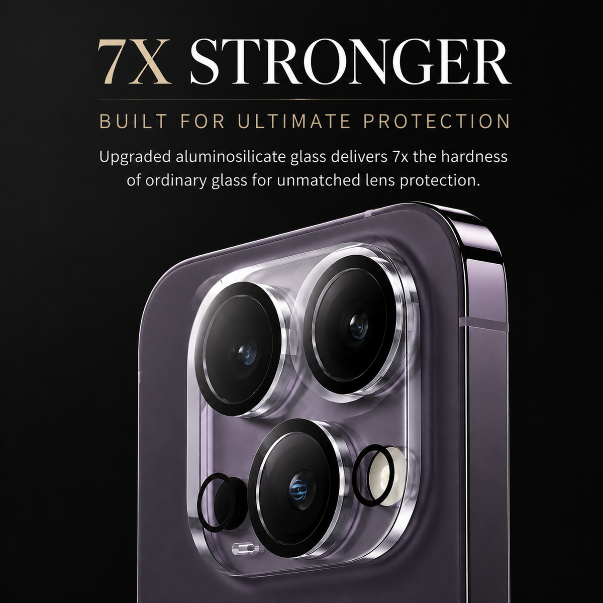 Premium iPhone Camera Lens Protector 4 Pack Tempered Glass Ultra Thin HD Clear Anti Scratch Anti Fingerprint Full Coverage Camera Lens Cover Case Friendly