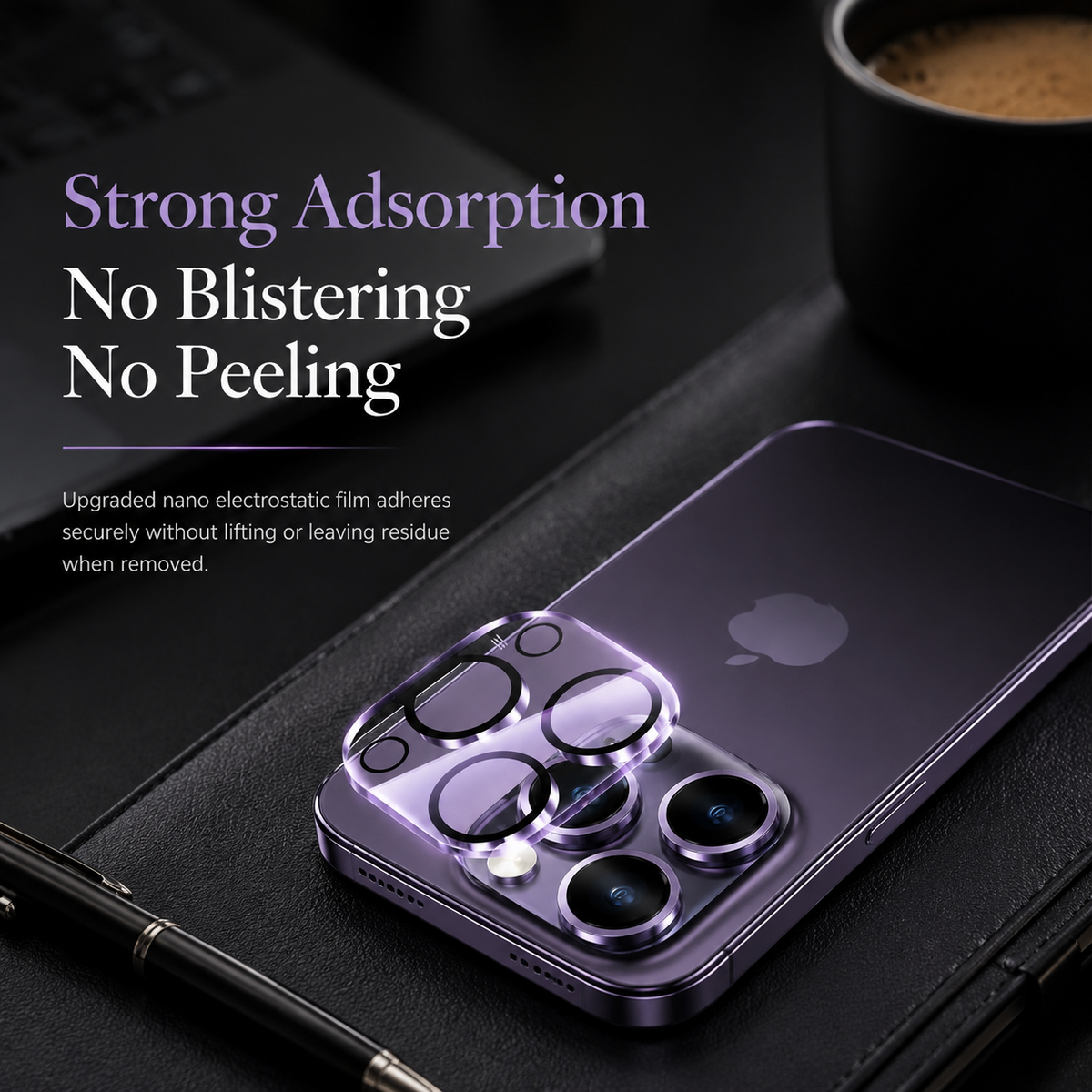 Premium iPhone Camera Lens Protector 4 Pack Tempered Glass Ultra Thin HD Clear Anti Scratch Anti Fingerprint Full Coverage Camera Lens Cover Case Friendly