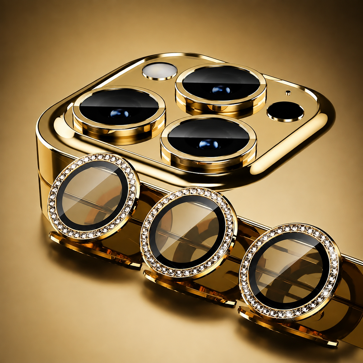 Premium iPhone Camera Lens Protector Tempered Glass Metal Ring Scratch Resistant Shockproof Anti Dust Camera Lens Cover Slim Protective Ring