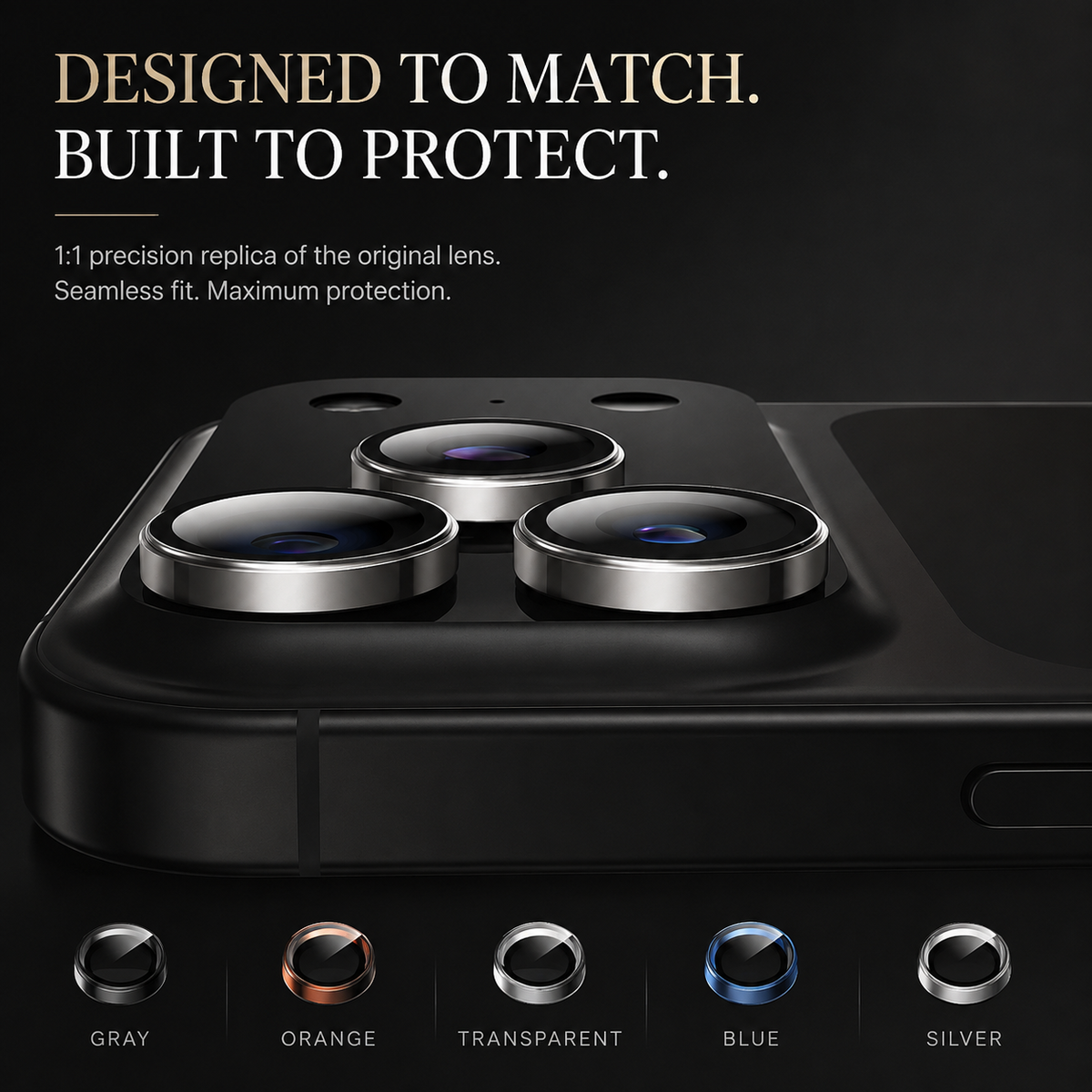 Premium iPhone Camera Lens Protector Tempered Glass Metal Ring Scratch Resistant Shockproof Anti Dust Camera Lens Cover Slim Protective Ring