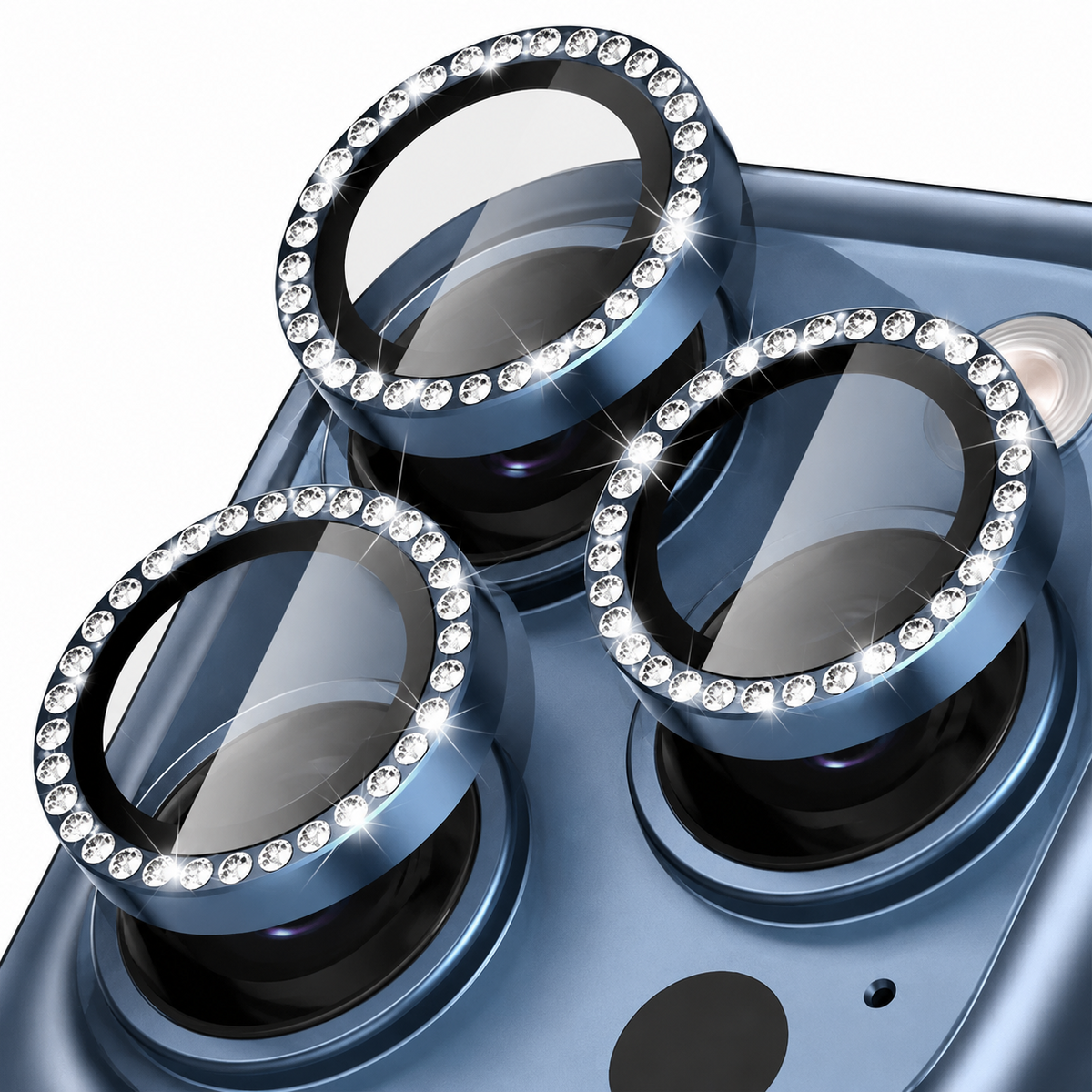 Premium iPhone Camera Lens Protector Tempered Glass Metal Ring Scratch Resistant Shockproof Anti Dust Camera Lens Cover Slim Protective Ring