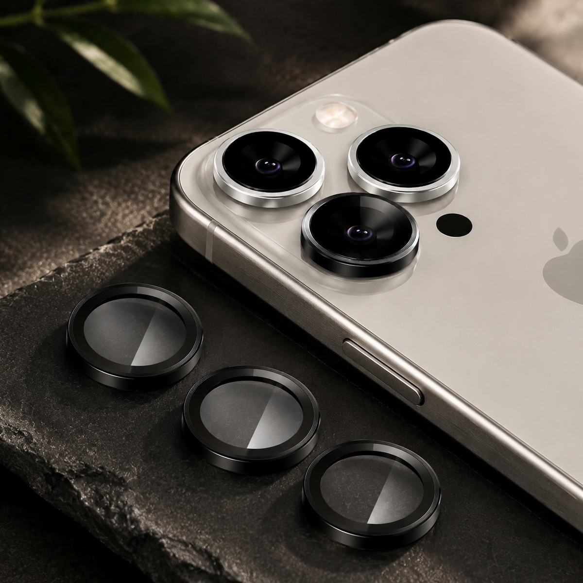Premium iPhone Camera Lens Protector Tempered Glass Metal Ring Scratch Resistant Shockproof Anti Dust Camera Lens Cover Slim Protective Ring