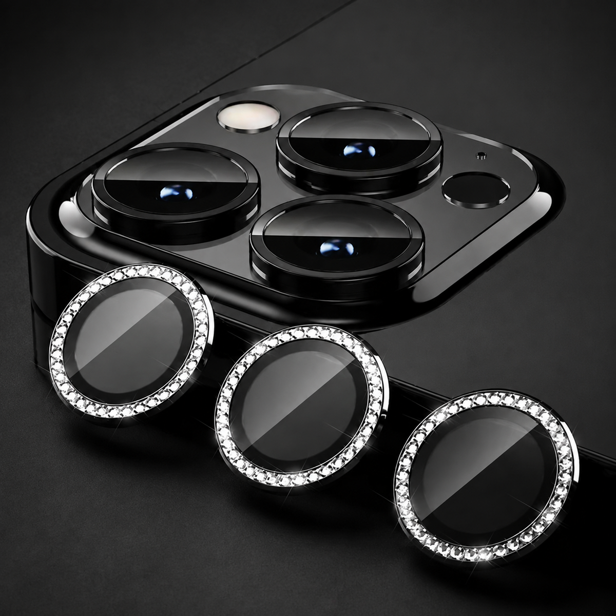 Premium iPhone Camera Lens Protector Tempered Glass Metal Ring Scratch Resistant Shockproof Anti Dust Camera Lens Cover Slim Protective Ring