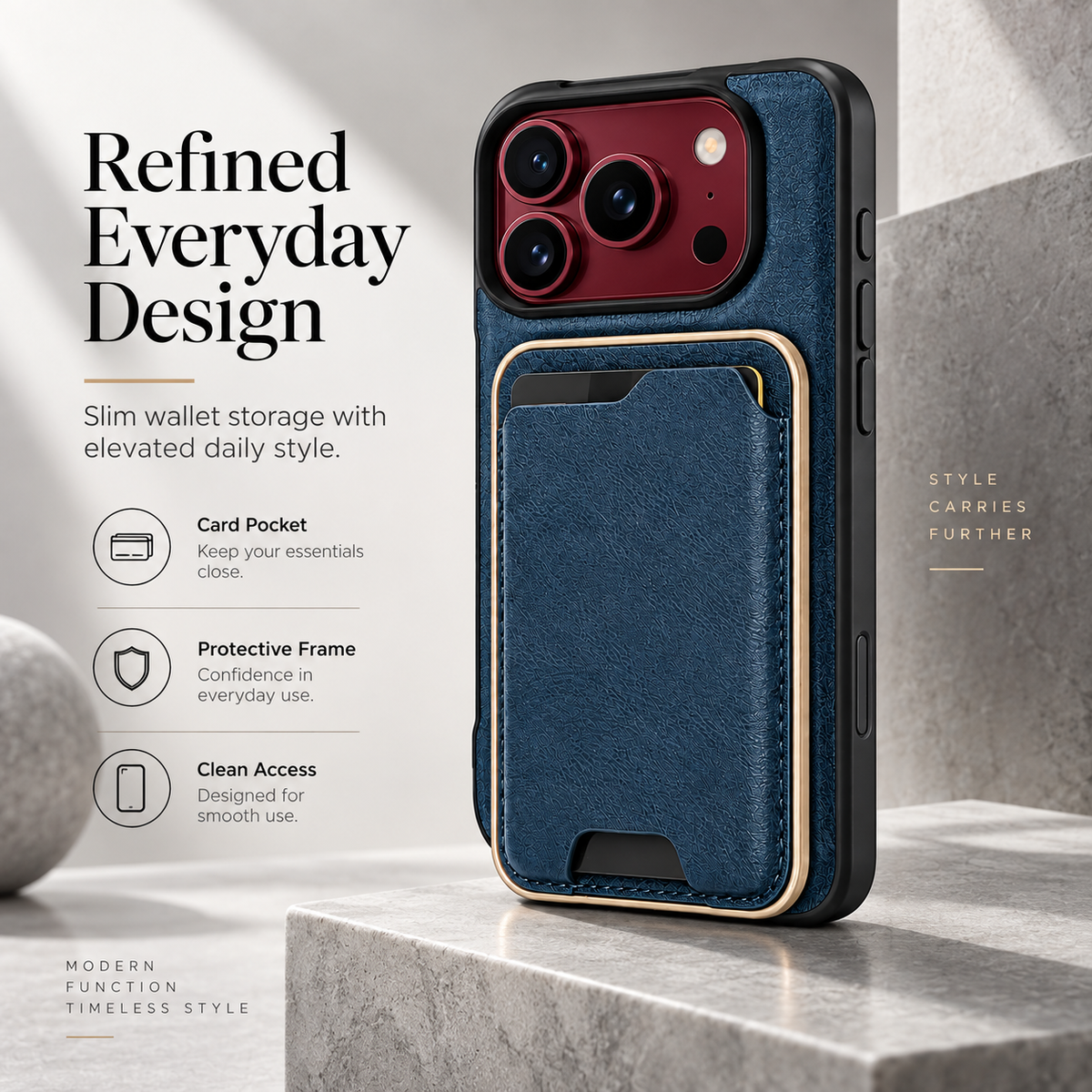 Premium iPhone Case 2 in 1 Detachable Card Holder Magnetic Leather MagSafe Foldable Cover Shockproof Comfortable Grip Slim Durable Protective Phone Cover Case