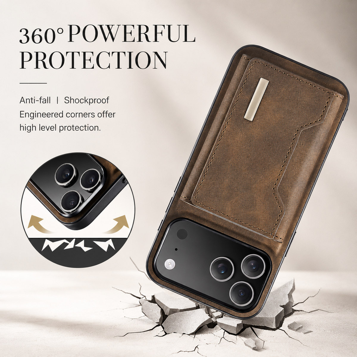 Premium iPhone Case 2 in 1 Detachable Magnetic Leather Wallet Card Holder Kickstand Full Coverage Protective Cover Slim Removable Phone Case Anti Dust
