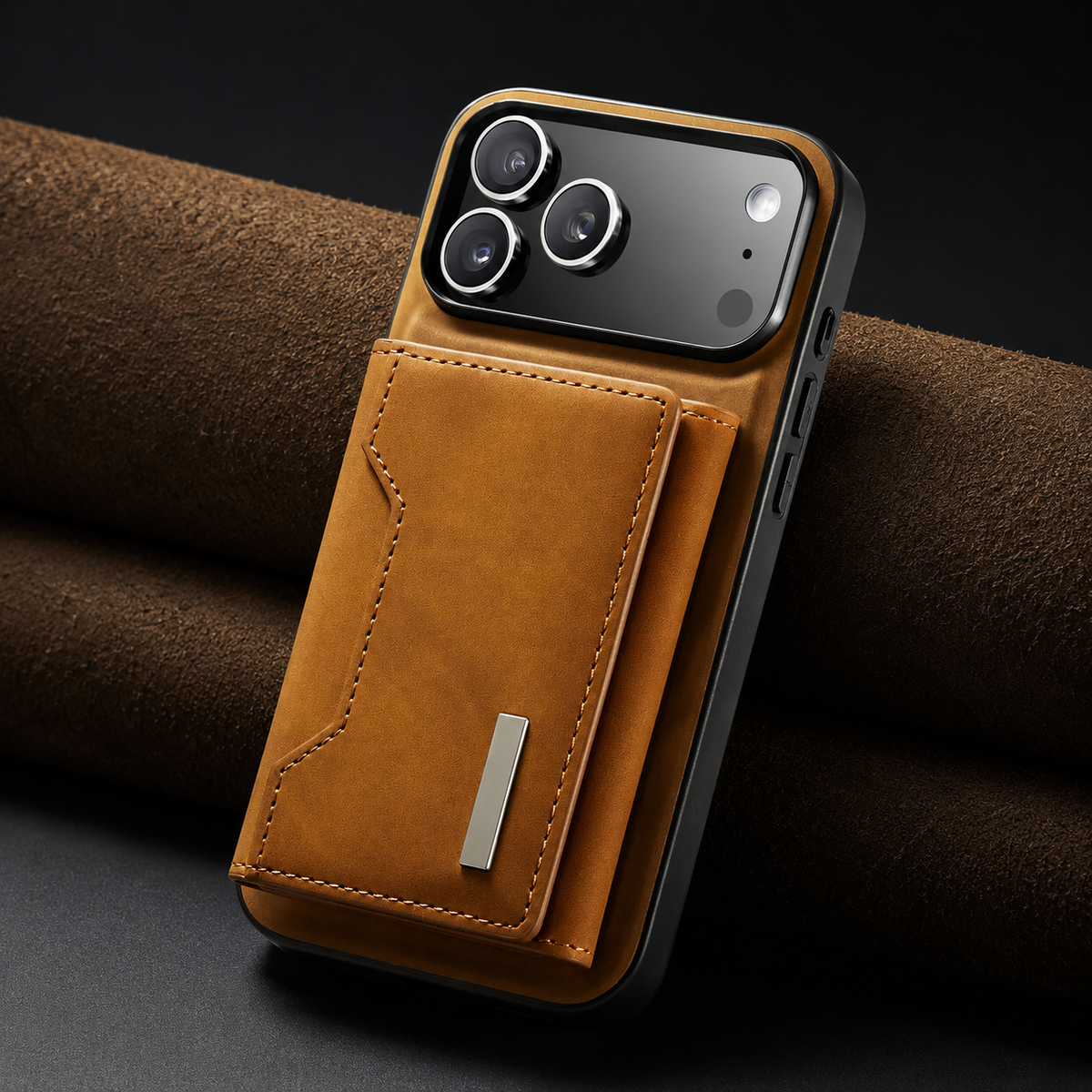 Premium iPhone Case 2 in 1 Detachable Magnetic Leather Wallet Card Holder Kickstand Full Coverage Protective Cover Slim Removable Phone Case Anti Dust