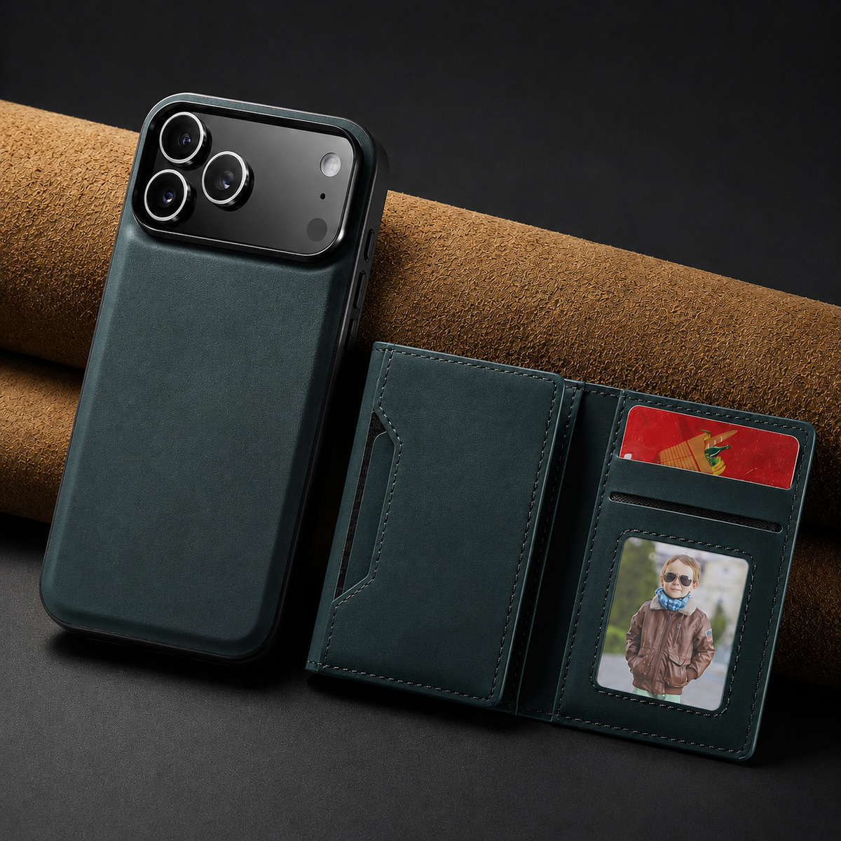 Premium iPhone Case 2 in 1 Detachable Magnetic Leather Wallet Card Holder Kickstand Full Coverage Protective Cover Slim Removable Phone Case Anti Dust