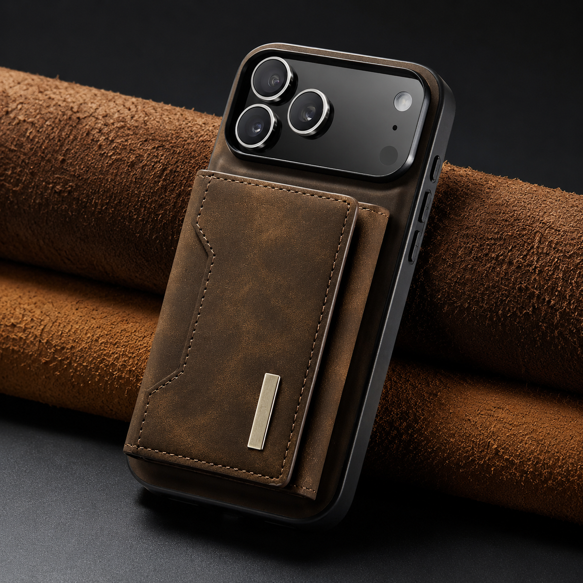 Premium iPhone Case 2 in 1 Detachable Magnetic Leather Wallet Card Holder Kickstand Full Coverage Protective Cover Slim Removable Phone Case Anti Dust