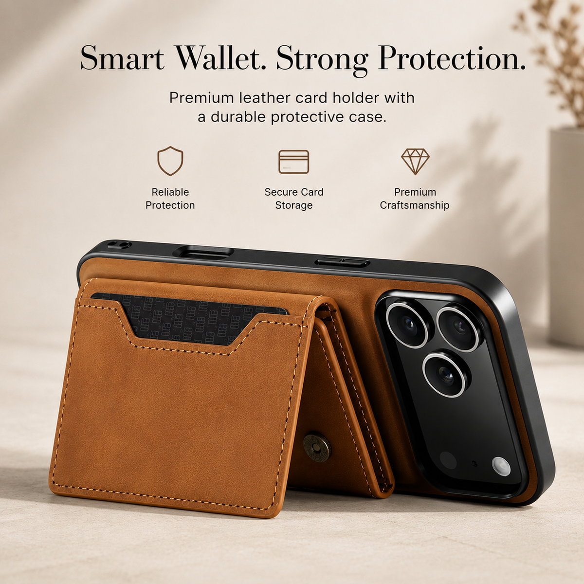 Premium iPhone Case 2 in 1 Detachable Magnetic Leather Wallet Card Holder Kickstand Full Coverage Protective Cover Slim Removable Phone Case Anti Dust