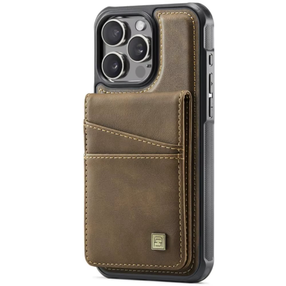 Premium iPhone Case 2-in-1 Detachable Magnetic Wallet Flip Cover PU Leather Card Holder Cash Pocket Wrist Strap Shockproof Full Protection Slim Design