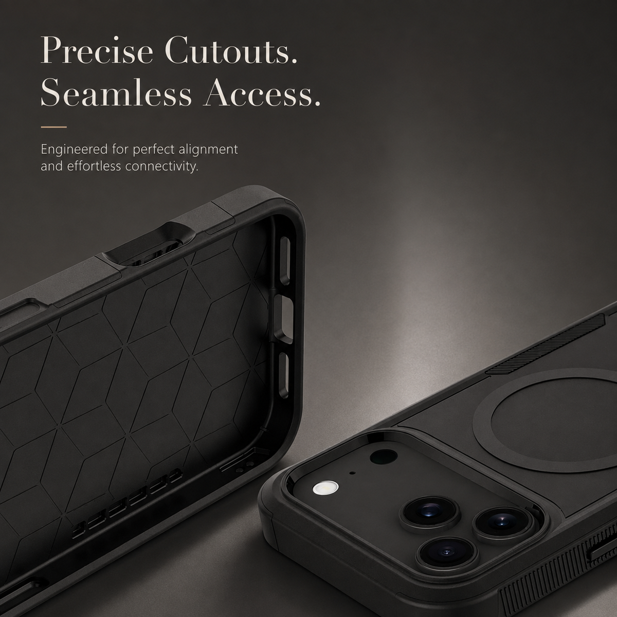 Premium iPhone Case 2-in-1 Heavy Armor Magnetic Charging Cover with Shockproof PC+TPU Matte Anti-Fingerprint Protective Design for Everyday Use Design