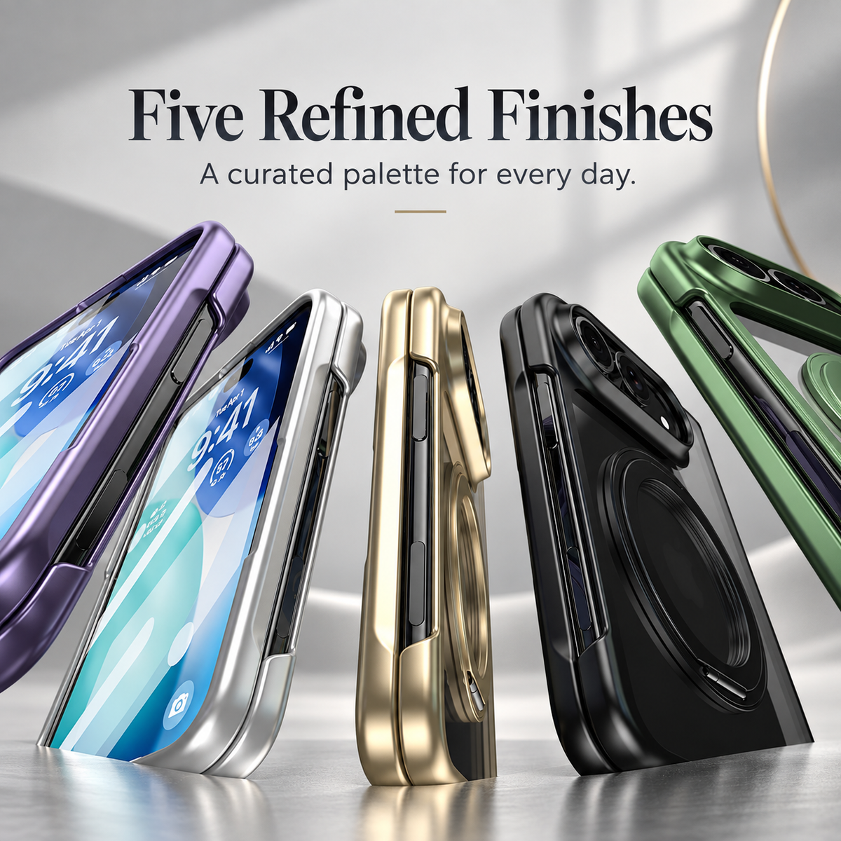 Premium iPhone Case 360 Rotating Stand Transparent MagSafe Magnetic Holder Foldable Stand Cover Shockproof Slim Durable Clear Protective Phone Cover Shell Case